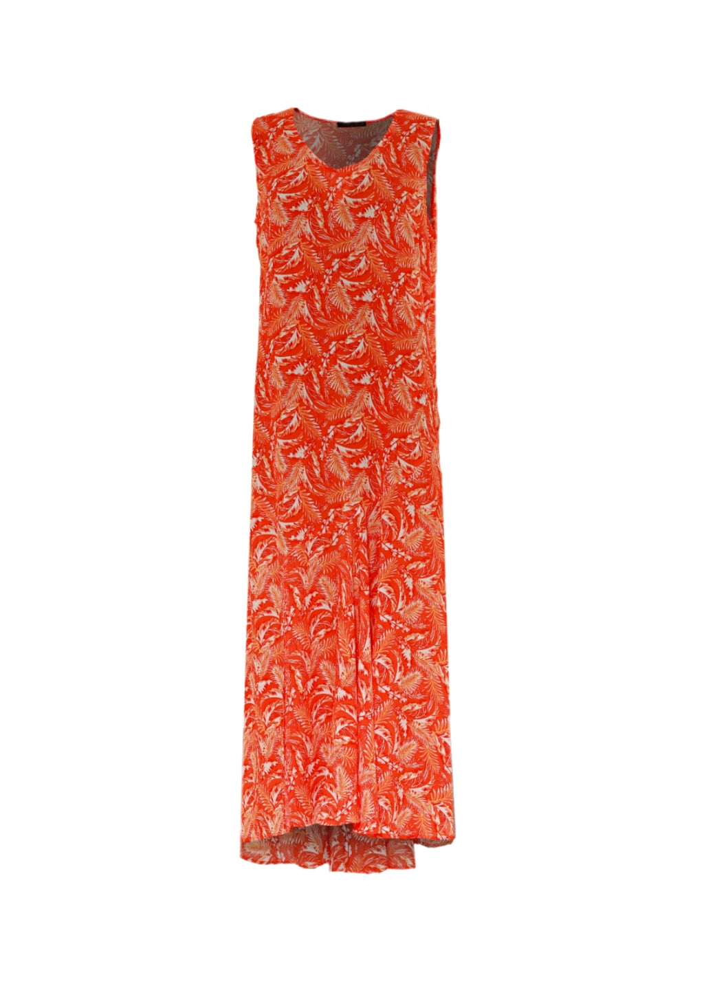 Orange Colette Maxi Sund dress in cool, light Viscose crepe