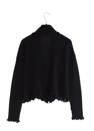 Mejse cashmere wrap cardigan - Black