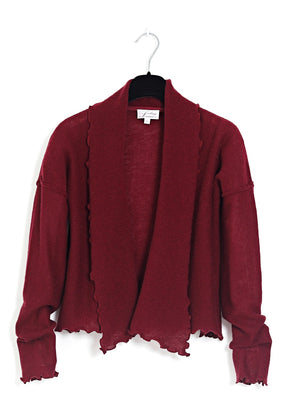 Mejse cashmere wrap cardigan - wine